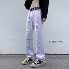2023早春美式高街玩针刺绣毛须修身牛仔裤货号K697P60控价88，男装牛仔裤，电商A063
