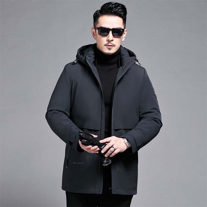 B2289钱塘2020-3冬季新款时尚休闲厚款中年男士羽绒P320,男装羽绒服,钱塘207-3