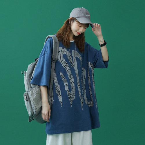 【】A003-HT1582-P30创意印花短袖T恤控价47元蒙马特1，男装T恤，电商A003