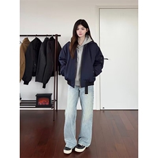 【档口大货】DW504-批55美式Cleanfit翻领宽松飞行员夹克男女同款，男装夹克，星座603-2