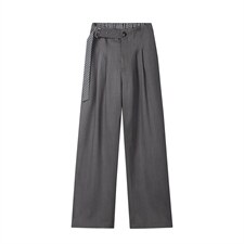 春夏新款老钱风男女款高级感新面料垂感宽松弯刀休闲裤6612-特P37，男装休闲裤，电商C305A