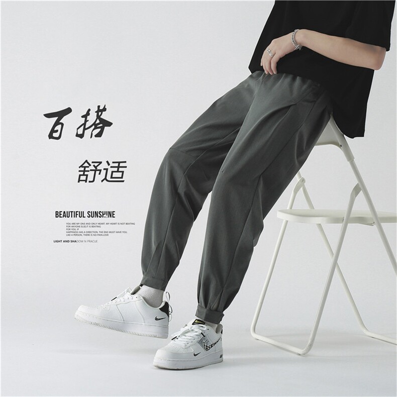 2021ins潮流韩版修身宽松百搭春夏新款男士休闲九分裤K961-P35,男装休闲裤,星座512-2