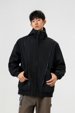 可二开拉链装饰解构大码M-5XL夹克男聚酯纤维JK78092P69控108，男装夹克，星座227-7