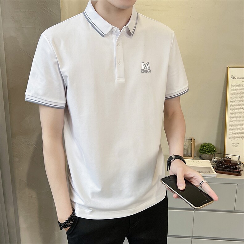 数据款Polo衫时尚刺绣男款短袖青春流行T恤DS-A329-PL2037-P50,男装Polo衫,电商A329