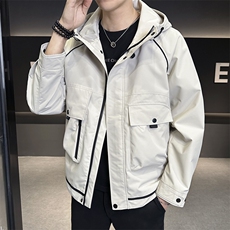 秋季夹克男高品质连帽外套型男商务休闲青年外套男N8817-P95，男装夹克，星座310B-3