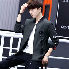 外套男韩版潮流修身帅气秋季衣服春秋新款棒球服薄款夹克H617，男装夹克，星座509