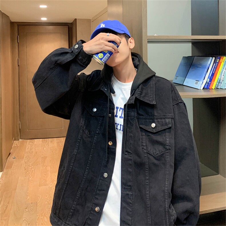 得物二开 大货印花百搭牛仔夹克大码宽松休闲牛仔外套 JK1268-P88图片