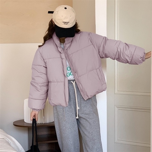 825#高品质手塞棉 小个子立领棉服女短款加厚面包服外套女图片