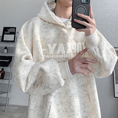 大皂风秋冬重磅450克假两件宽松连帽卫衣男B208-WY3707-P70控108，男装卫衣，电商B208