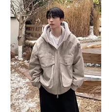 秋冬简约连帽拉链扎染棉服宽松保暖棉衣休闲面包服外套男M8184，男装棉衣，星座1116A（原606A-3）