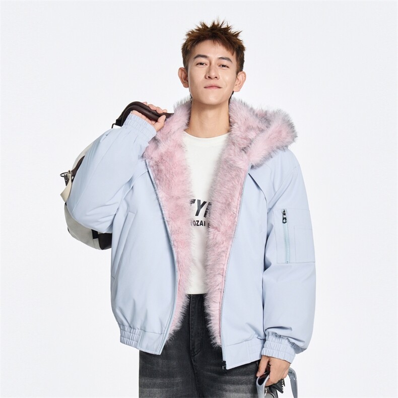 秋冬羽绒服情侣连帽加绒保暖加厚座山雕男外套XZ309Y95718P235,男装羽绒服,星座309（原A406）