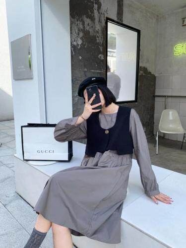 早秋款韩系马甲裙，女装马夹，爱娜.悦儿