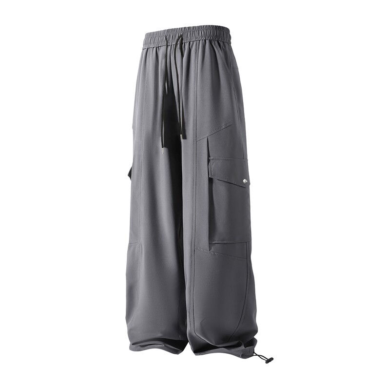 冰丝工装口袋可束脚休闲裤K042立体92%聚酯纤维8%氨纶(S-2XL)TP27,男装休闲裤,电商A088