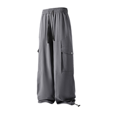 冰丝工装口袋可束脚休闲裤K042立体92%聚酯纤维8%氨纶(S-2XL)TP27，男装休闲裤，电商A088