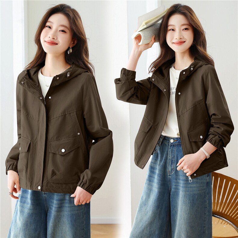 现货！现货！2026春季新款时尚宽松休闲短款外套女，女装短外套，以桐