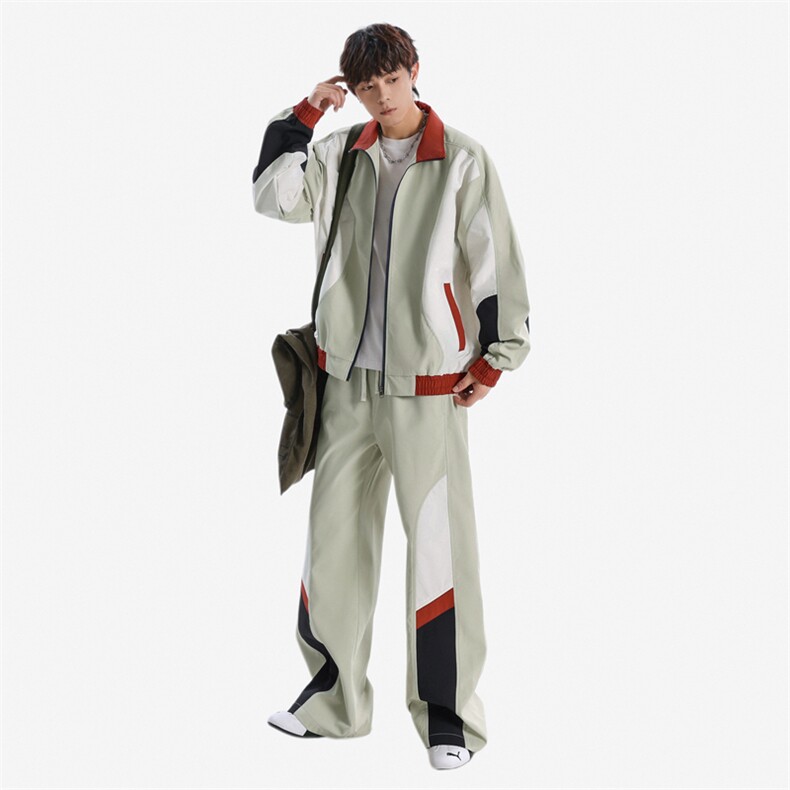 春秋季冲锋外套男款夹克男装中学生潮流拼接套装TZ0571-P113,男装休闲套装,星座308B-2