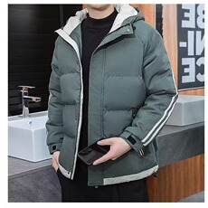 流行宽松型潮常规款新款保暖御寒连帽加厚短款帝珀克连帽青少年，男装棉衣，星座1013-1