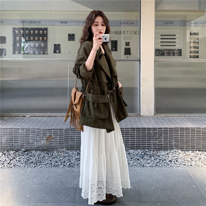 【秋款】法式宽松休闲工装外套2C212-G180-P165-K238,女装短外套,2C212