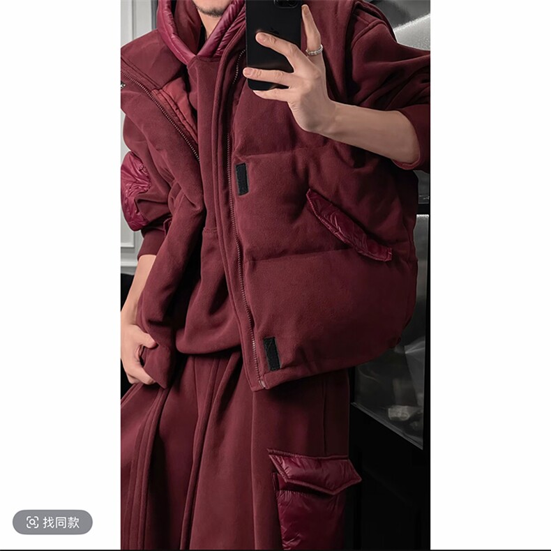休闲三件套连帽卫衣棉马甲长裤男M359-P98W359-P68K359-P75，女装马甲，电商B267