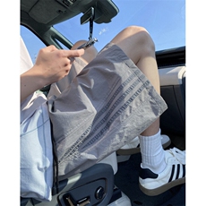 条纹宽松休闲短裤男夏季美式复古潮牌痞帅百搭直筒五分小众休闲裤，男装休闲裤，电商B315