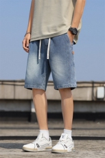 牛仔短裤男士2025夏薄款韩版潮流直筒宽松五分休闲中裤DK6001-P40，男装牛仔裤，星座610（原A335）