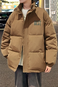 ！2024冬季新款男士立领棉衣印花简约棉服外套夜景MY301特P55图片