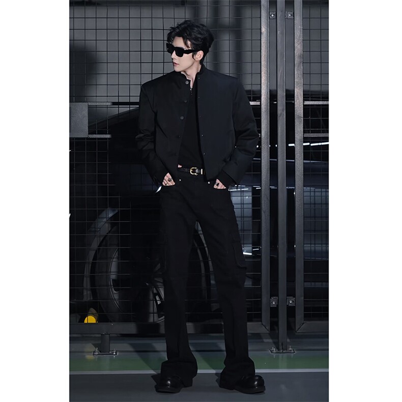 抖音小众设计高级棉衣老钱风保暖棉服外套男M219-P135(网图,男装棉衣,电商B267