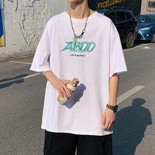 ！2021夏季新款男士纯棉短袖T恤宽松半袖体恤衫T2150P25，男装T恤，电商B220