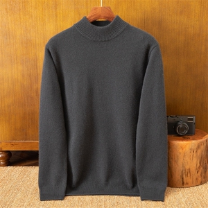 2025年秋季圆领时尚百搭通勤简约休闲，男装羊绒套衫，米亚康羊绒