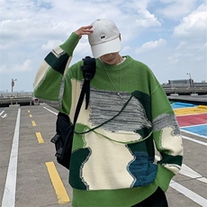 美式圆领毛衣男慵懒风休闲针织衫MY140P40，男装针织衫/毛衣，星座1116-2