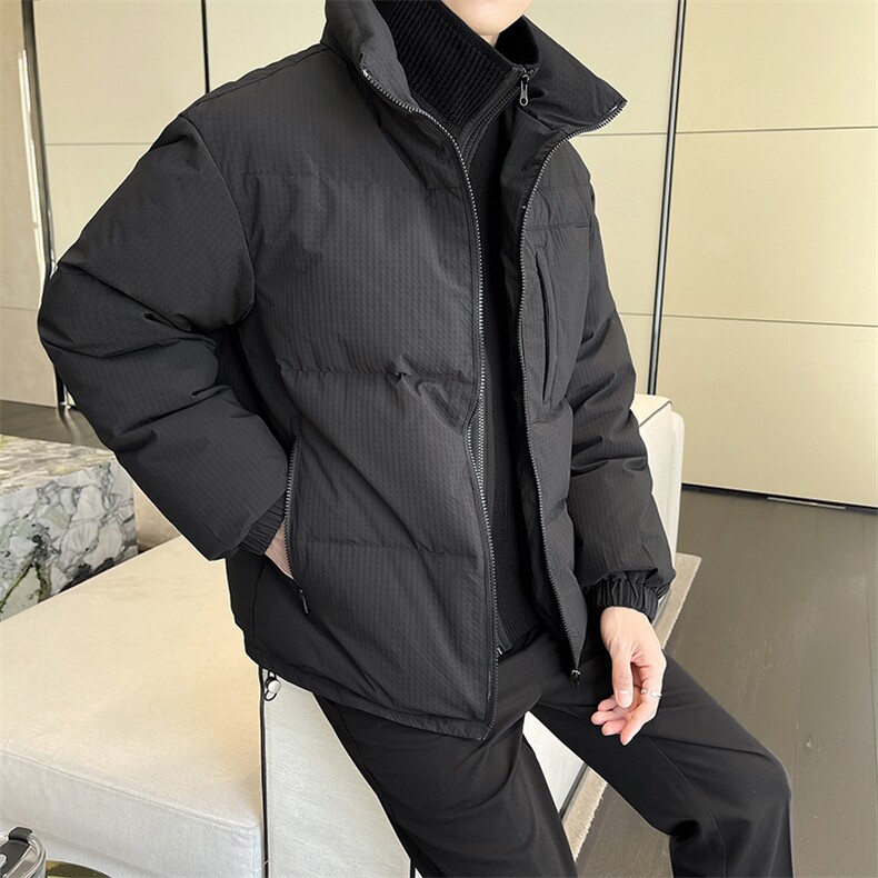 2025冬季新款假两件棉衣立领拼接短款棉衣羽绒棉袄男MY15-P165,男装棉衣,星座1104（原A460）