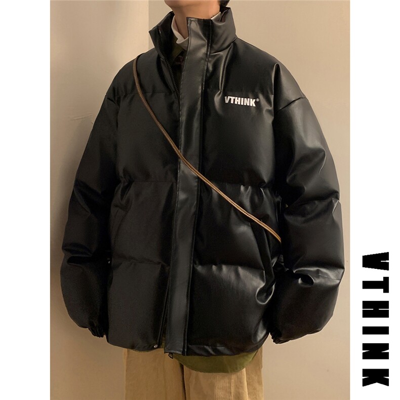 2025冬季立领棉服宽松皮棉衣男宽松外套A0172026P120,男装棉衣,电商A017