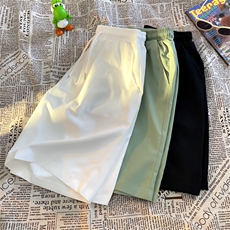 绿色冰丝速干休闲运动短裤男士家居服睡裤oversize潮牌五分裤子夏，男装牛仔裤，电商A141