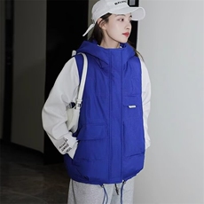 新款潮流马夹女2025秋冬韩版坎肩显瘦外套连帽马夹棉服背心，男装背心/马甲，星座1210-1