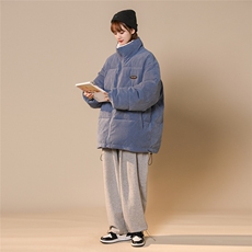 中性风22冬季潮流时尚百搭羊羔绒内胆立领棉衣外套MY249P125K158，男装棉衣，A247A