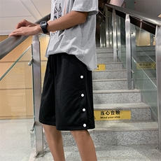 排扣裤子男夏季短裤宽松运动裤潮牌ins休闲五分裤百搭DK909-P26，男装休闲裤，星座1008