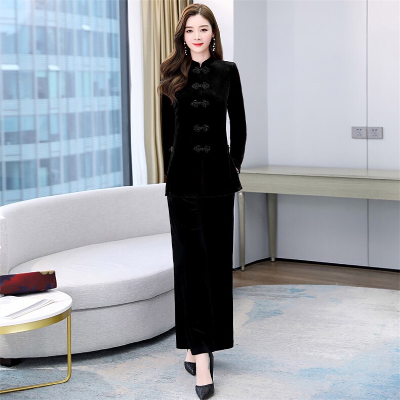 两件套潮流气质舒适柔软修身显瘦2023年春季阔腿裤,女装套装/套裙,韩然一族
