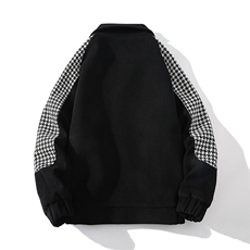 秋冬毛呢夹克男外套男小香风棒球服男加厚G500-P105加绒P125白底C，男装夹克，星座401