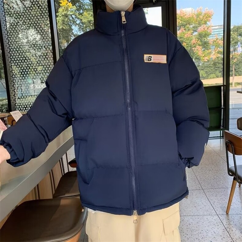 美式新款旗帜棉衣外套男女冬季潮宽松加厚保暖面包服棉袄,男装棉衣,星座506A