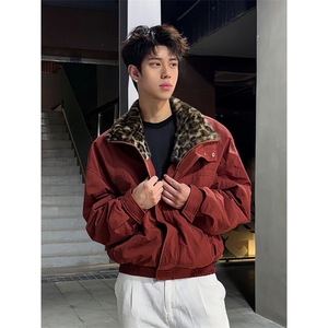 网图 美潮豹纹座山雕棒球服棉服外套 W1938/特P93图片