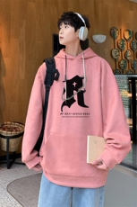 已注册港风抖音直播得物品质宽松麂皮绒连帽卫衣W6001P48，男装卫衣，电商C408-1(原B339-1)