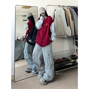 抖音得物高品质重磅全棉二开 360克立领棒球服开衫卫衣外套 1202图片