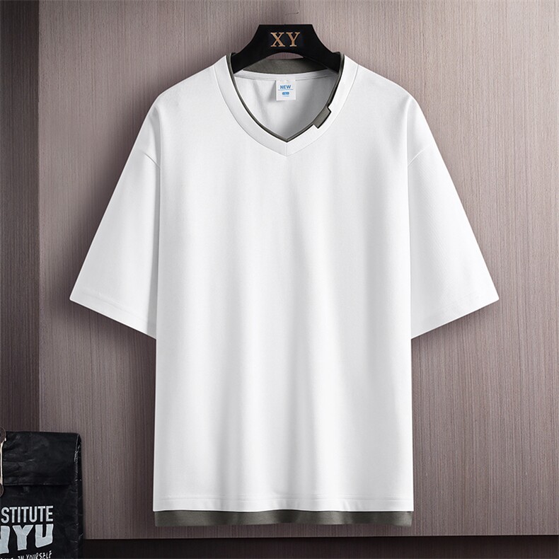 新款短袖男木板挂拍t恤夏季休闲百搭假两件T恤男上衣TC3138-P30,男装T恤,星座717