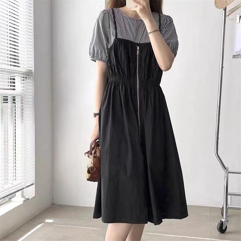 假两件连衣裙，女装连衣裙，吉之红