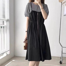 假两件连衣裙，女装连衣裙，吉之红