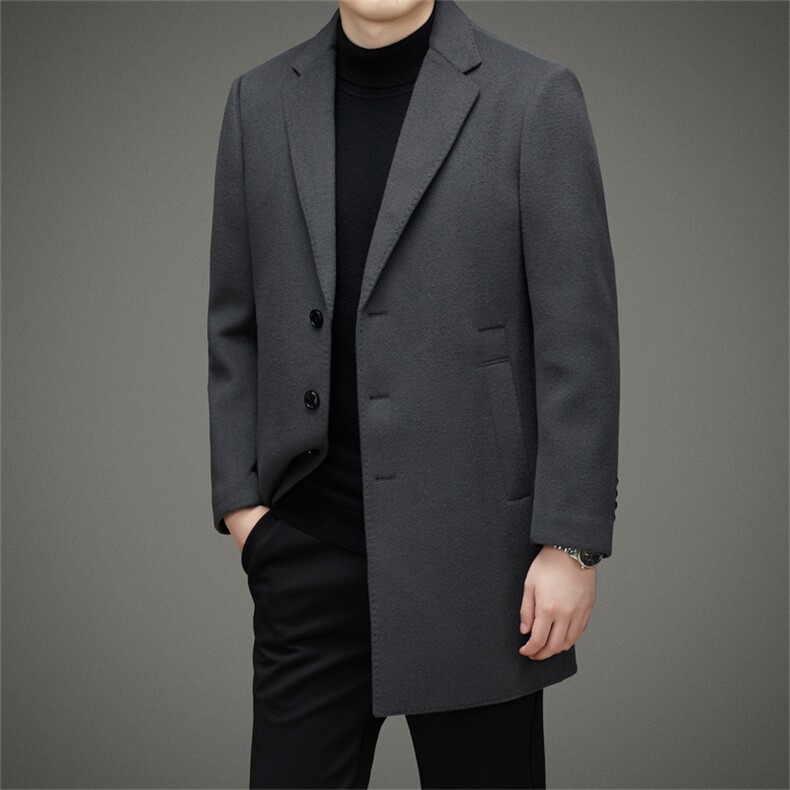 DJ8279钱塘2020-3冬季厚款商务休闲中年男士毛呢大衣货稳P510,男装毛呢大衣,钱塘207-3