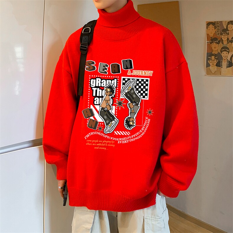 控68高领毛衣男士大码内搭毛线衣男GM45282-P45加绒款-P65,男装针织衫/毛衣,电商A040