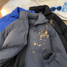 抖音品质加厚保暖外套潮流印花冲锋立领棉服MY23409特批70控118，男装棉衣，星座605(原A050)