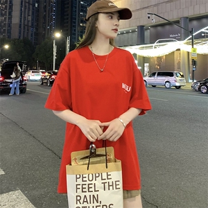 210克纯棉宽松正肩短袖T恤情侣男女23色S-5XL男女团队服支持定制图片