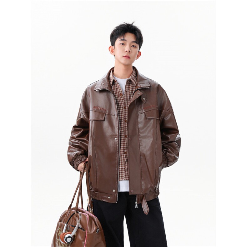 复古美拉德PU皮机车服外套WT2553-P80-控148,男装工装外套,星座609